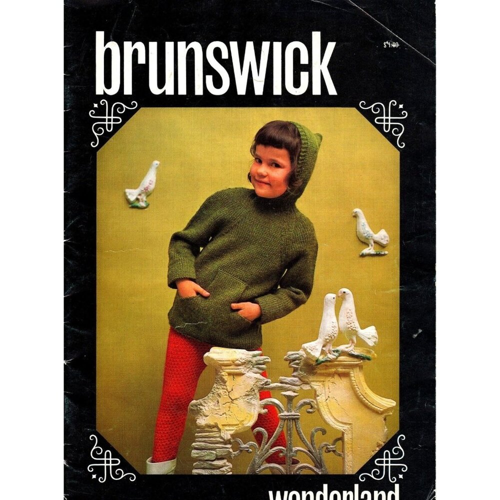 Brunswick Wonderland Childrens Sweater Pattern Book Vintage Paperback 1968